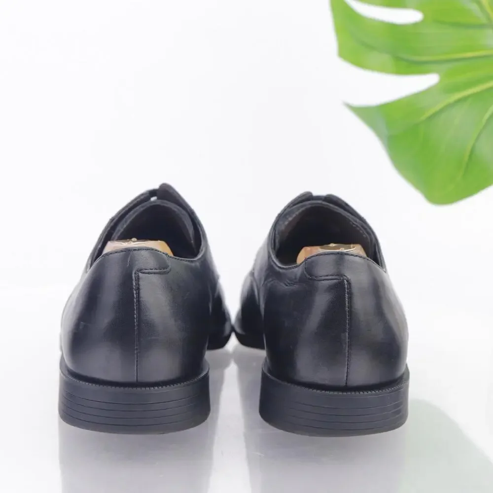 Cole Haan Mens Oxfords Size 10 M Black Leather Split Apron Toe Derby Dress Shoes